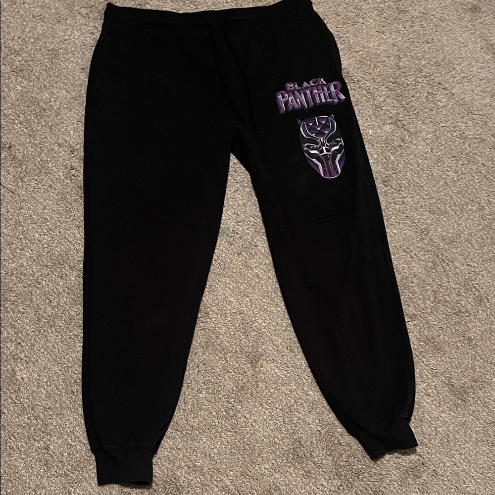 Black Panther Adult Joggers Size Xtra Large Sweatpants